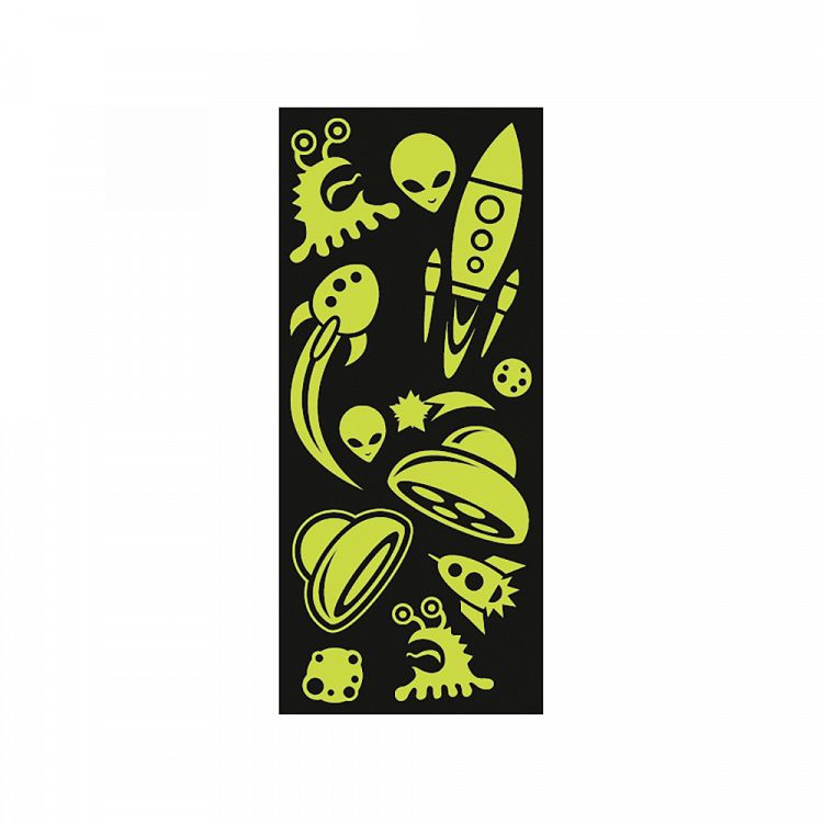 Σετ Αυτοκόλλητα Glow in the dark, 2 Φύλλα 10X23εκ SPACENIGHT