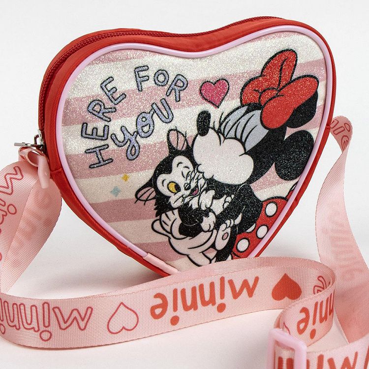 Τσαντάκι Ώμου 14εκ σε σχήμα Καρδιάς DISNEY Minnie Mouse