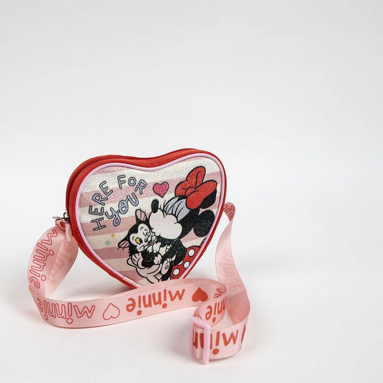 Τσαντάκι Ώμου 14εκ σε σχήμα Καρδιάς DISNEY Minnie Mouse