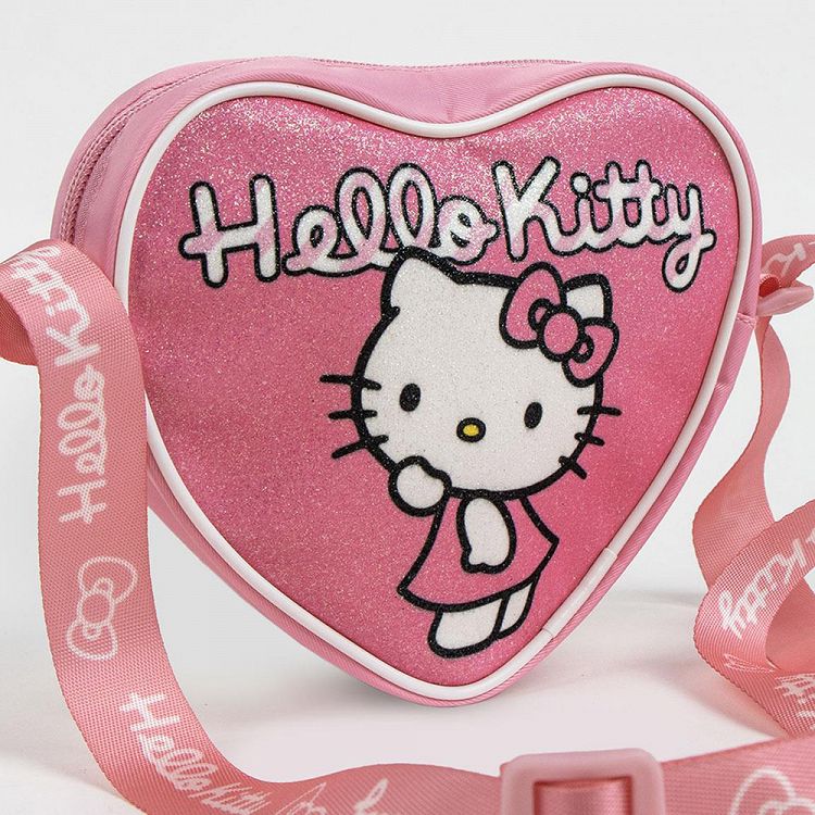 Τσαντάκι Ώμου 14εκ σε σχήμα Καρδιάς HELLO KITTY