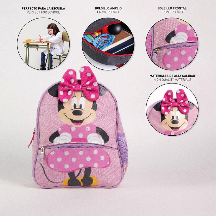 Kids Backpack 30cm with Bow DISNEY Minnie Mouse