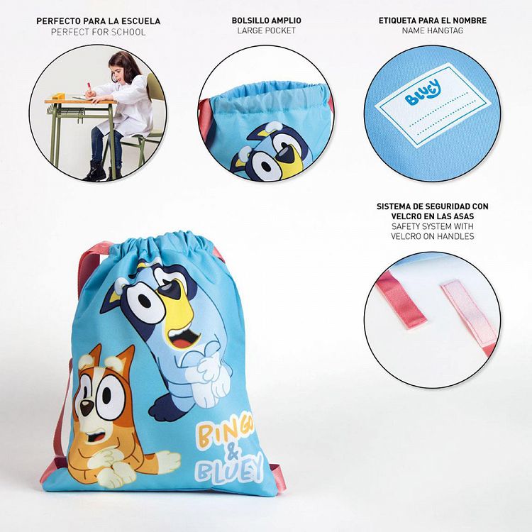 Drawstring Bag 27X33 BLUEY