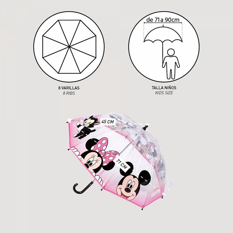 Umbrella Bubble 45cm Φ71cm DISNEY Minnie Mouse