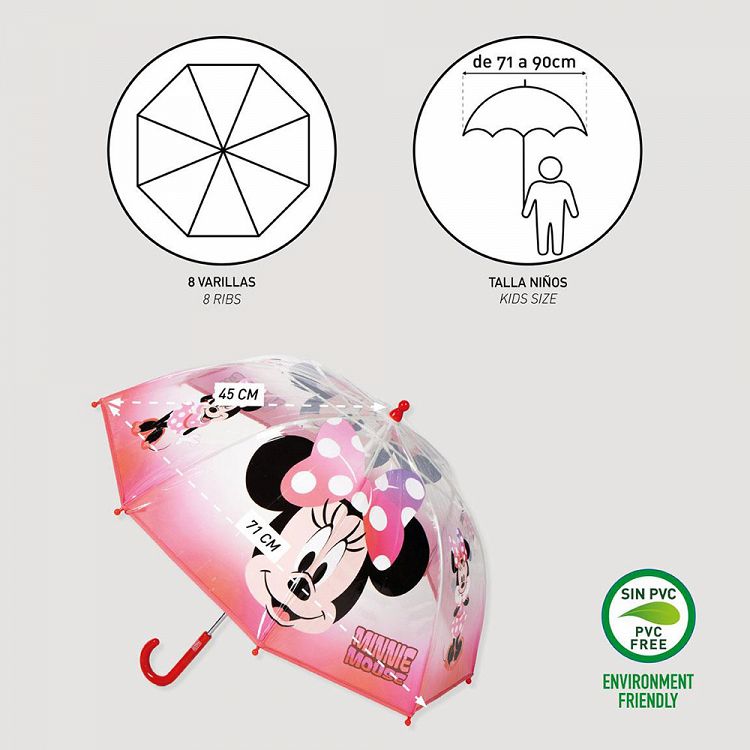 Umbrella Bubble 45cm Φ71cm DISNEY Minnie Mouse