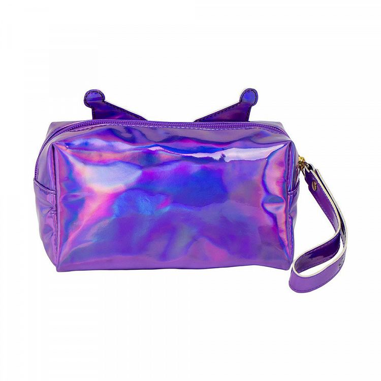 Iridescent PU Toiletry Bag HELLO KITTY Kuromi Purple
