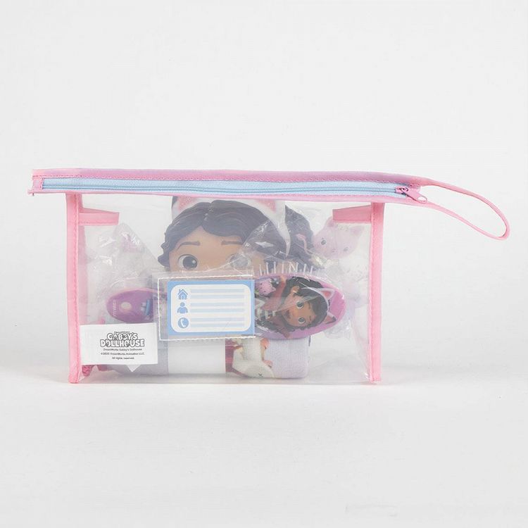Transparent PVC Toiletry Bag with Hair-brush & Towel GABBY´S DOLLHOUSE