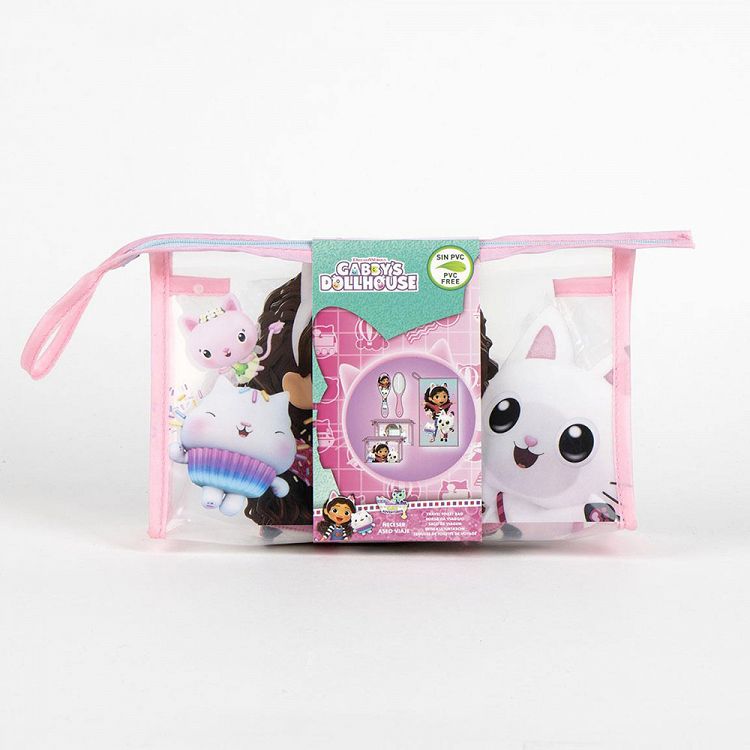 Transparent PVC Toiletry Bag with Hair-brush & Towel GABBY´S DOLLHOUSE