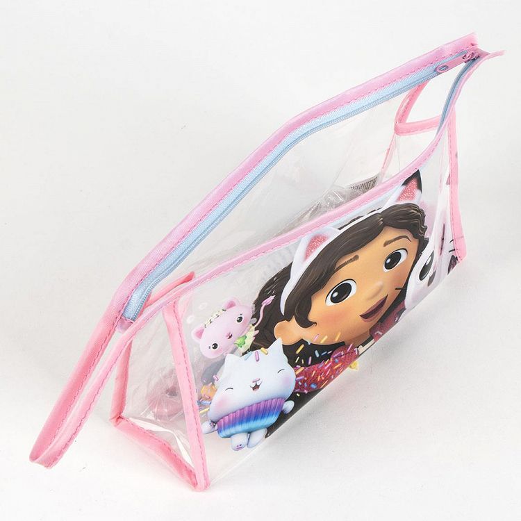 Transparent PVC Toiletry Bag with Hair-brush & Towel GABBY´S DOLLHOUSE