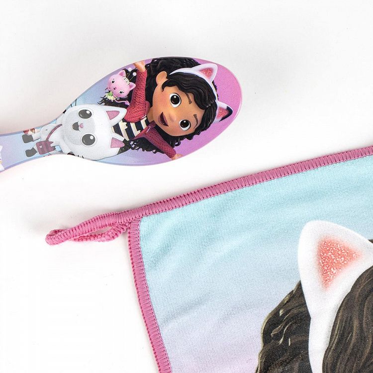 Transparent PVC Toiletry Bag with Hair-brush & Towel GABBY´S DOLLHOUSE