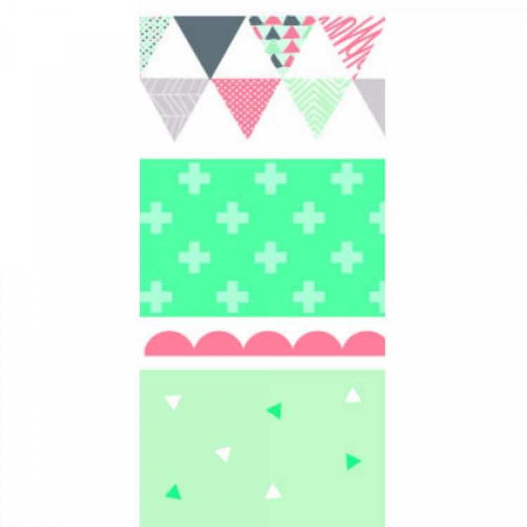 Washi Lace Tape, 4pcs set, Pastel