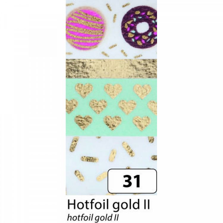 Washi Lace Tape, 4pcs set, Goldfoil II