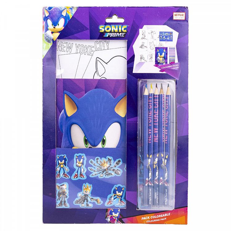Colouring Stationery Set 8pcs SONIC Prime