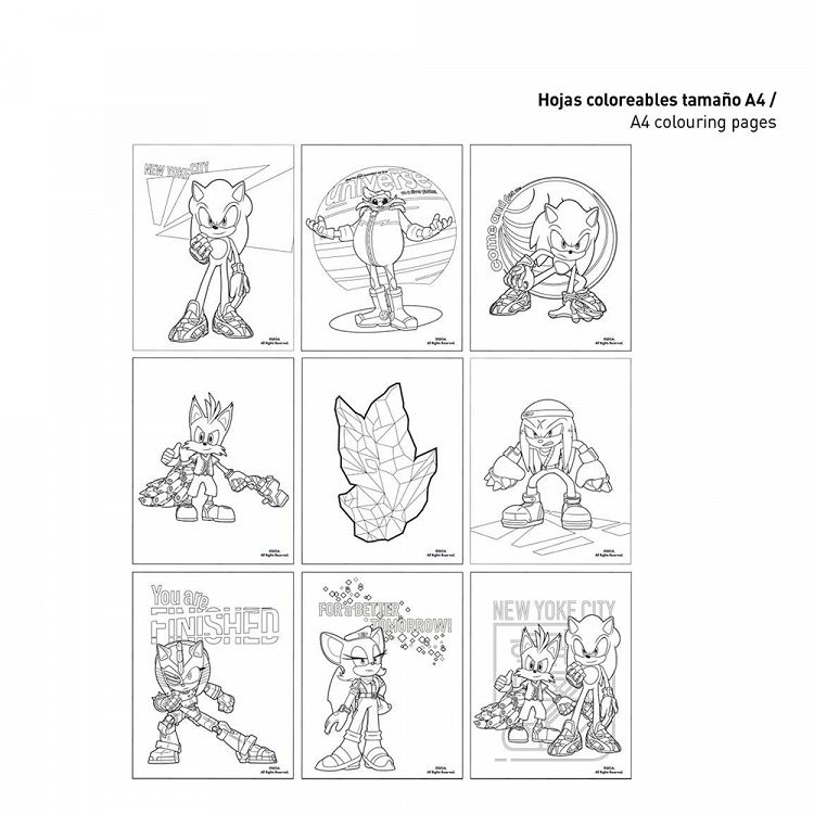 Colouring Stationery Set 8pcs SONIC Prime