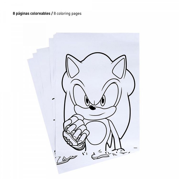 Box with Colouring Stationery Set 16pcs SONIC Prime