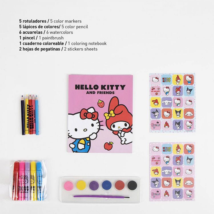 Backpack with Colouring Stationery Set of 20pcs HELLO KITTY