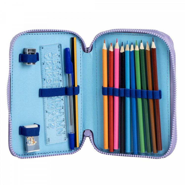 Double Pencil Case with Accessories BLUEY