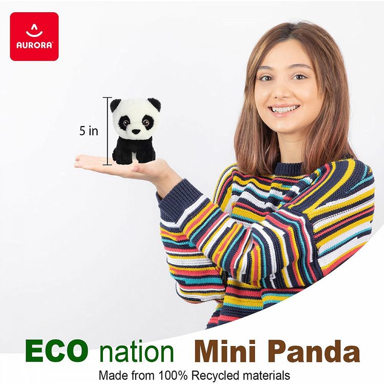 ECO NATION Mini Panda - Πάντα Λούτρινο, 13εκ