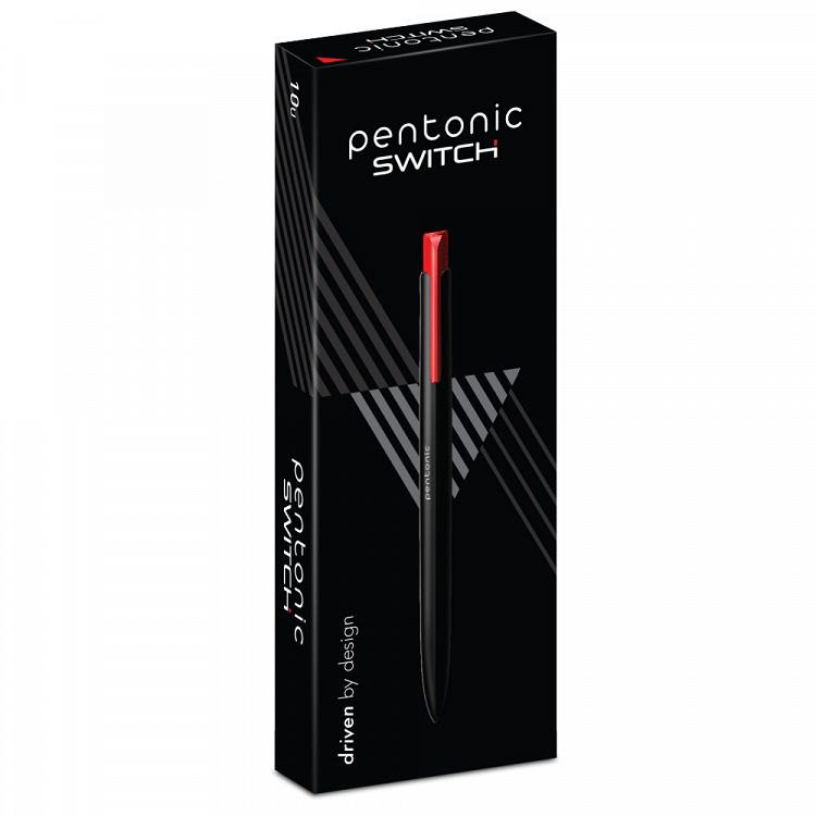 Ball pen LINC Pentonic Switch/red, 10pcs box