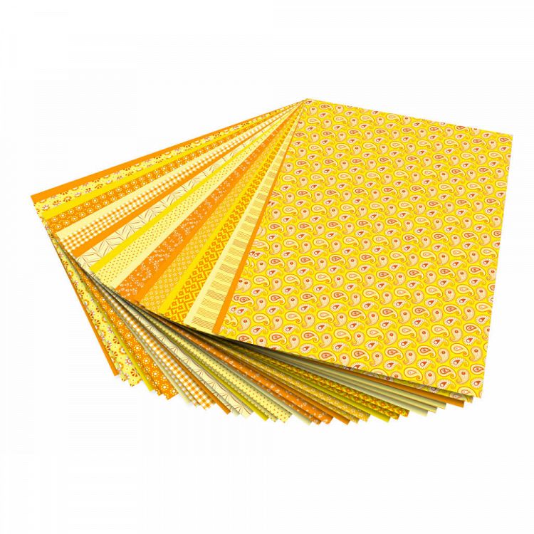 Motif Pad Basics, 24x34 cm, 30 Sheets, yellow