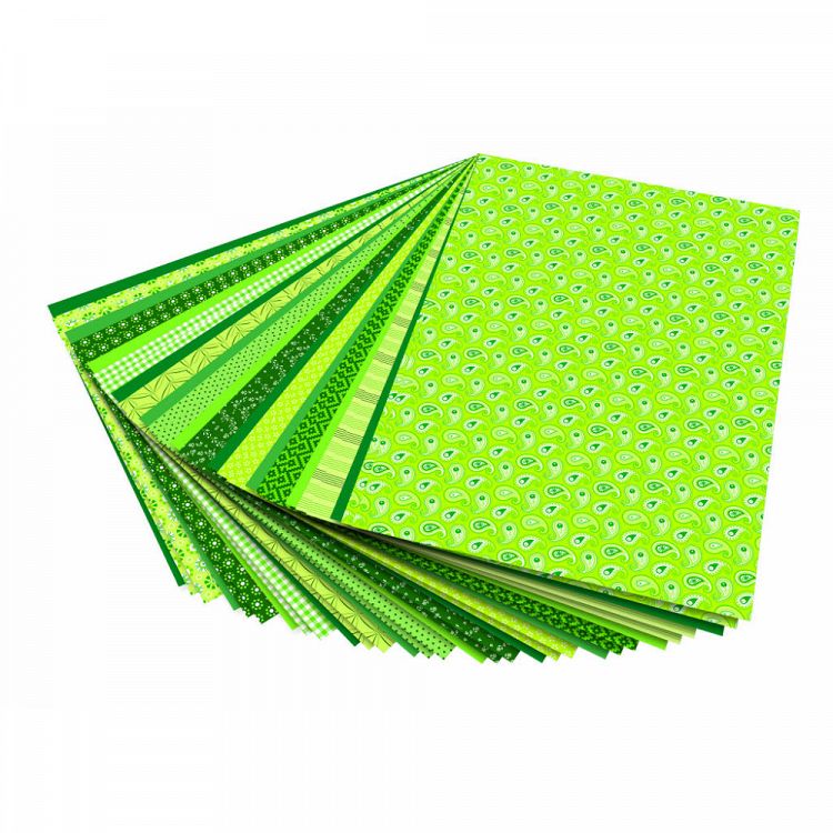 Motif Pad Basics, 24x34 cm, 30 Sheets, Green