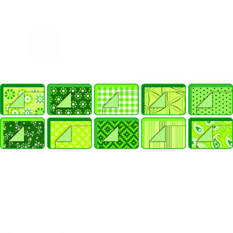 Motif Pad Basics, 24x34 cm, 30 Sheets, Green