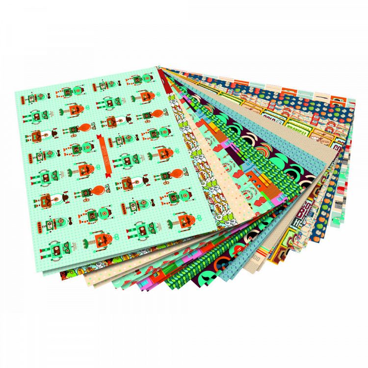 Motif Pad Basics, 24x34 cm, 26 Sheets, Retro