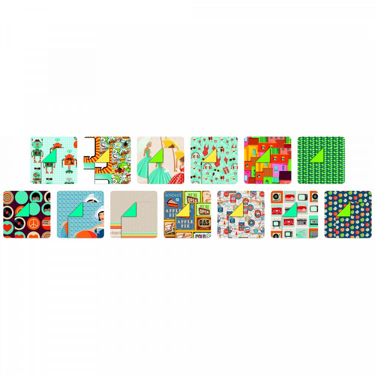 Motif Pad Basics, 24x34 cm, 26 Sheets, Retro