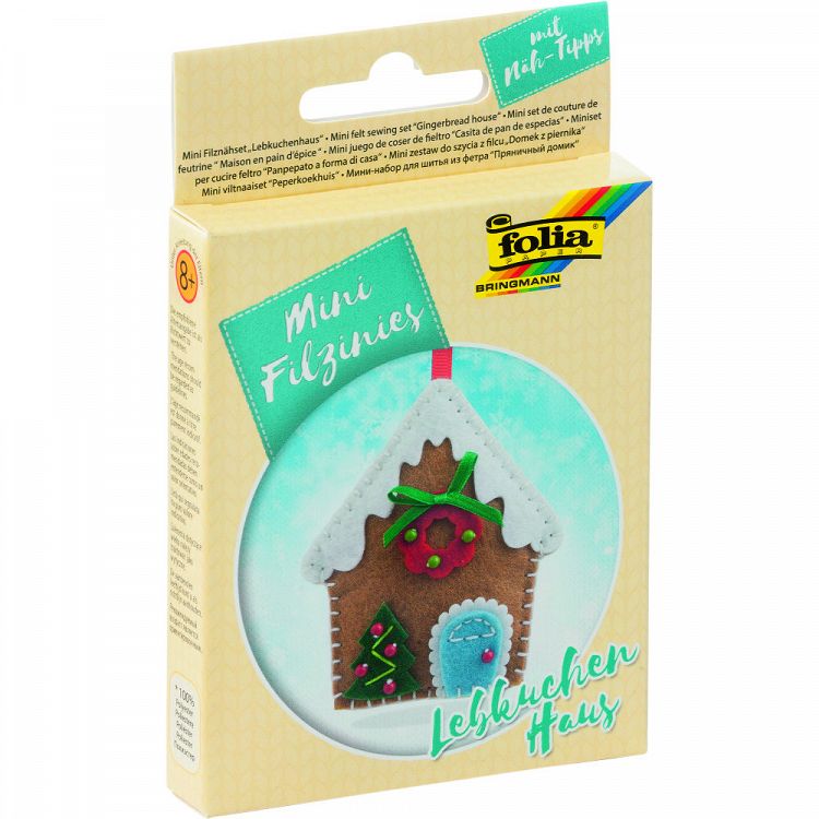 Mini Felt Sewing Set - Gingerbread house