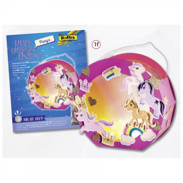 Paper Lantern Handicraft Set, 20X25 cm, Ponies