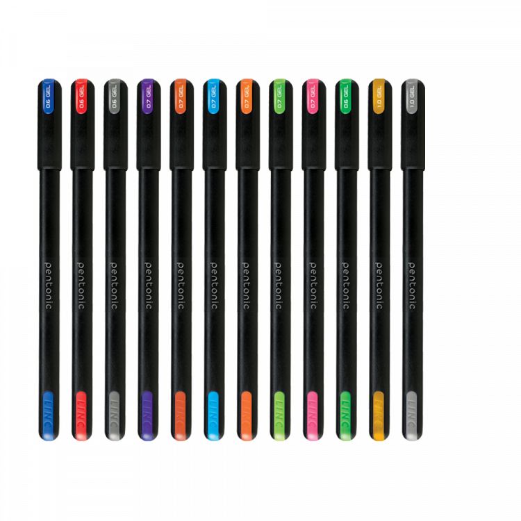 Gel pen LINC Pentonic/12 χρώματα, σετ σε θήκη