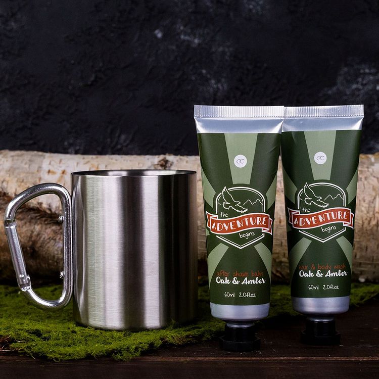 Bath set ADVENTURE COLLECTION in tin cup