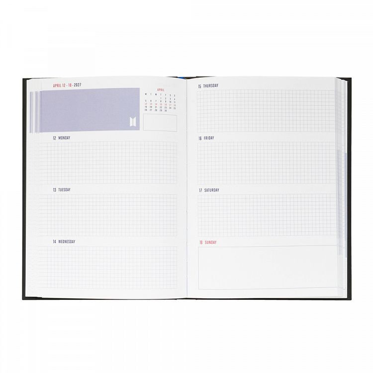 Hardcover School Weekly Agenda 17 Months 2026/2027 A5/15X21cm BTS