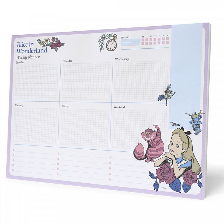 Weekly Planner Notepad A4/21Χ29cm DISNEY Alice in Wonderland