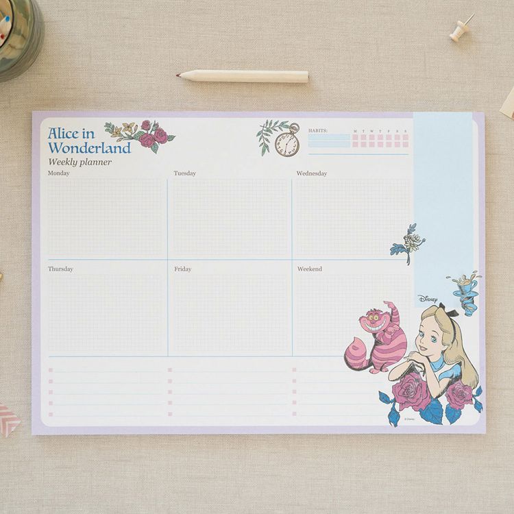 Weekly Planner Notepad A4/21Χ29cm DISNEY Alice in Wonderland