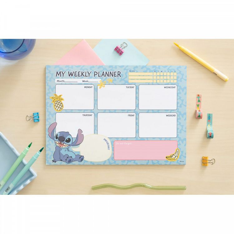 Weekly Planner Notepad A4/21Χ29cm DISNEY Lilo & Stitch Tropical