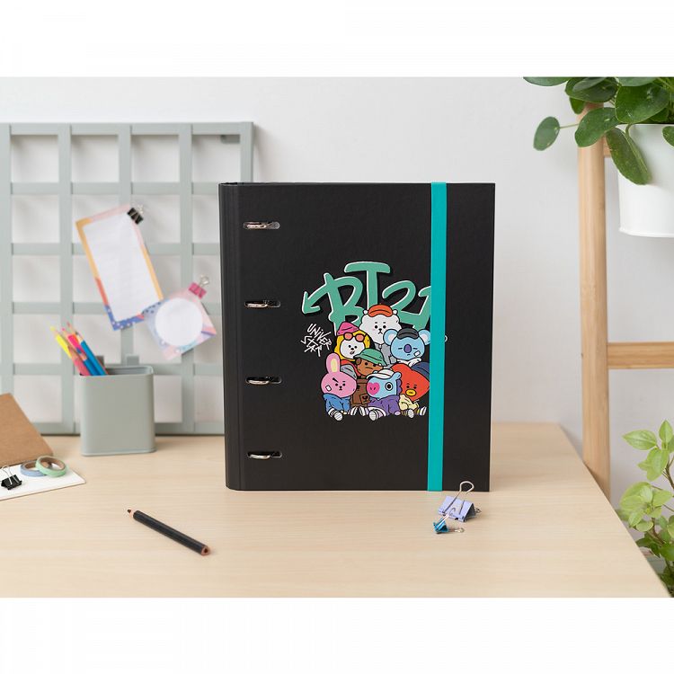 Premium 4 ring File Folder BT21 Street Mood