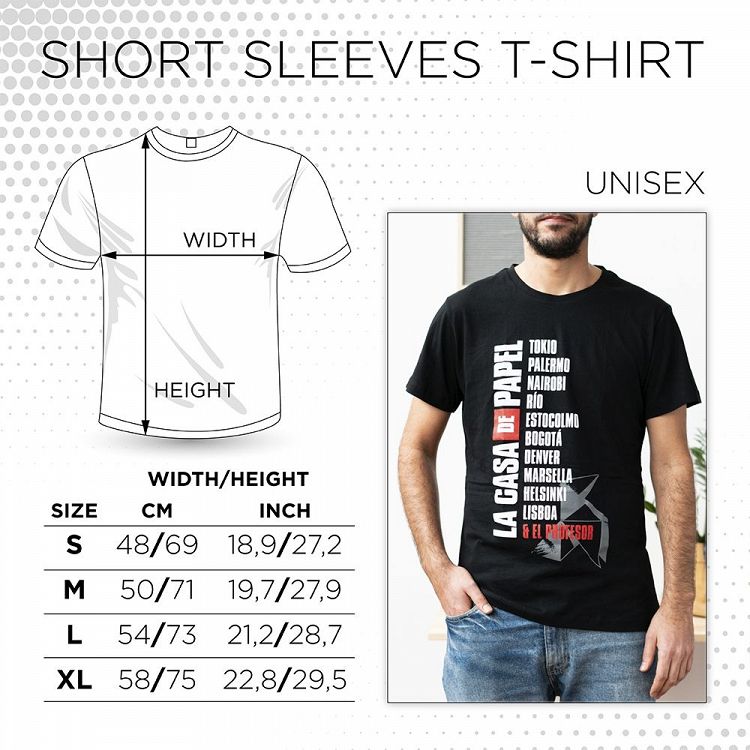T-Shirt Size L LA CASA DE PAPEL Names