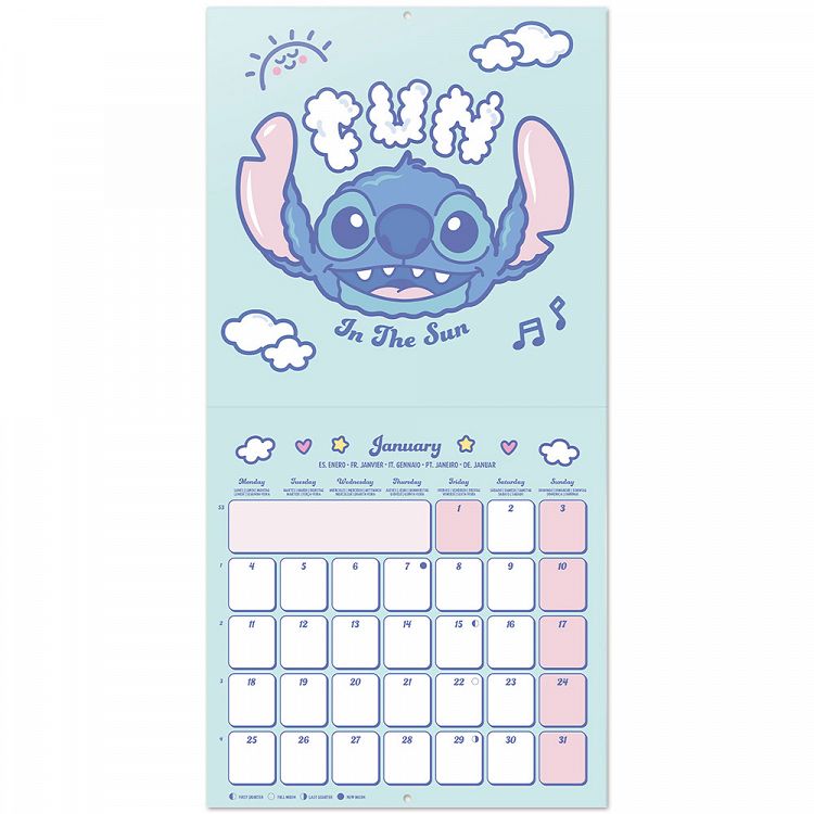 Ημερολόγιο Τοίχου 16 Μηνών 2027 30X30εκ DISNEY STITCH