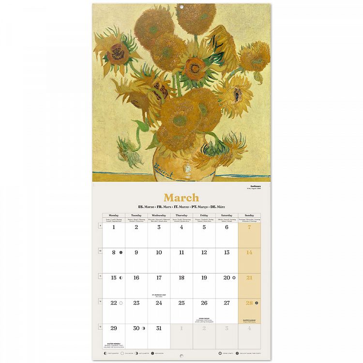 Ημερολόγιο Τοίχου 16 Μηνών 2027 30X30εκ VAN GOGH