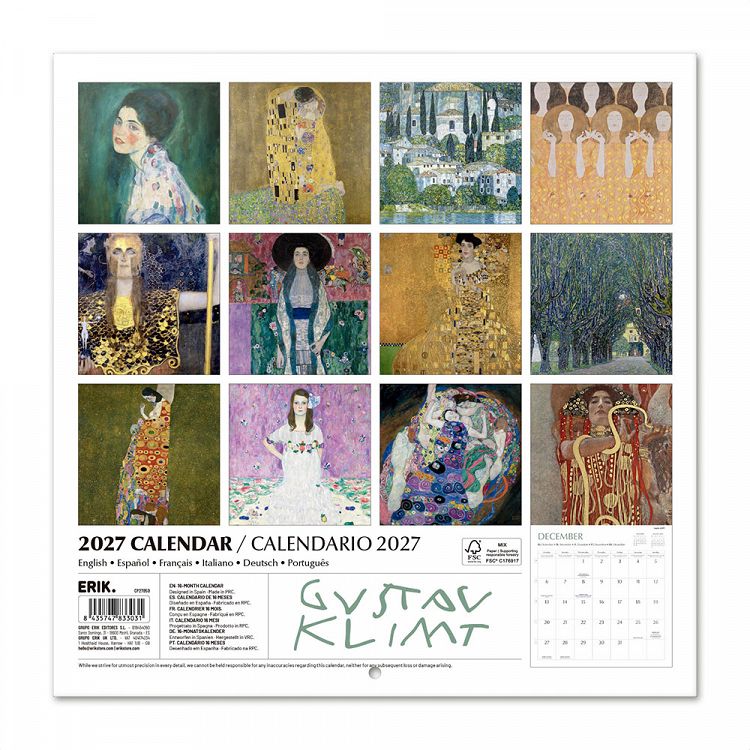 Ημερολόγιο Τοίχου 16 Μηνών 2027 30X30εκ GUSTAV KLIMT