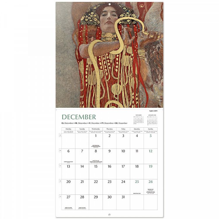Ημερολόγιο Τοίχου 16 Μηνών 2027 30X30εκ GUSTAV KLIMT