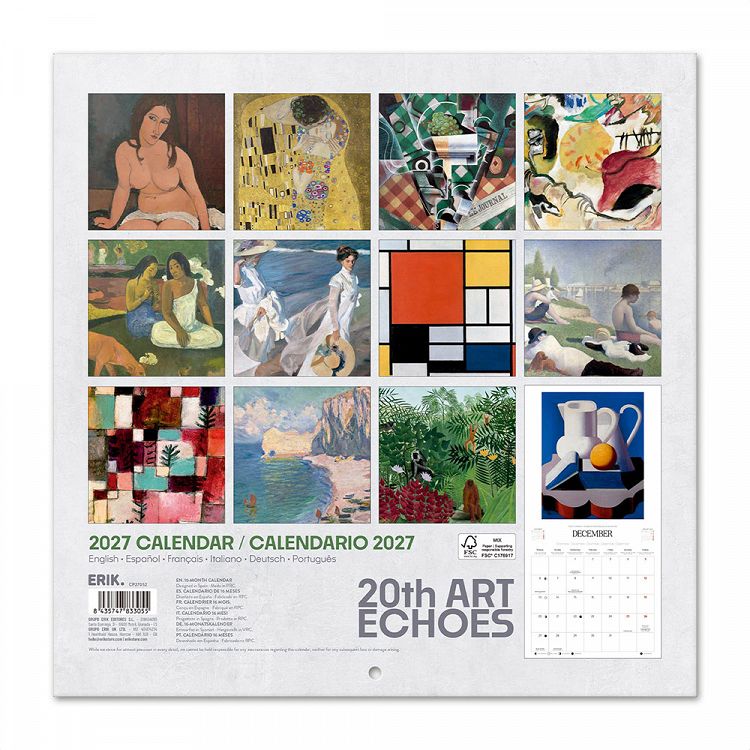Ημερολόγιο Τοίχου 16 Μηνών 2027 30X30εκ 20TH CENTURY ART