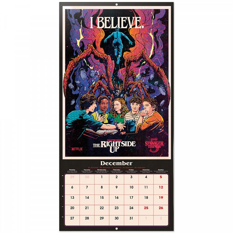 Ημερολόγιο Τοίχου 16 Μηνών 2027 30X30εκ STRANGER THINGS