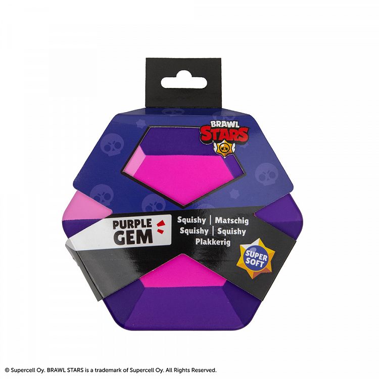 Squishy BRAWL STARS Purple Gem  11x12.4x2.5 cm