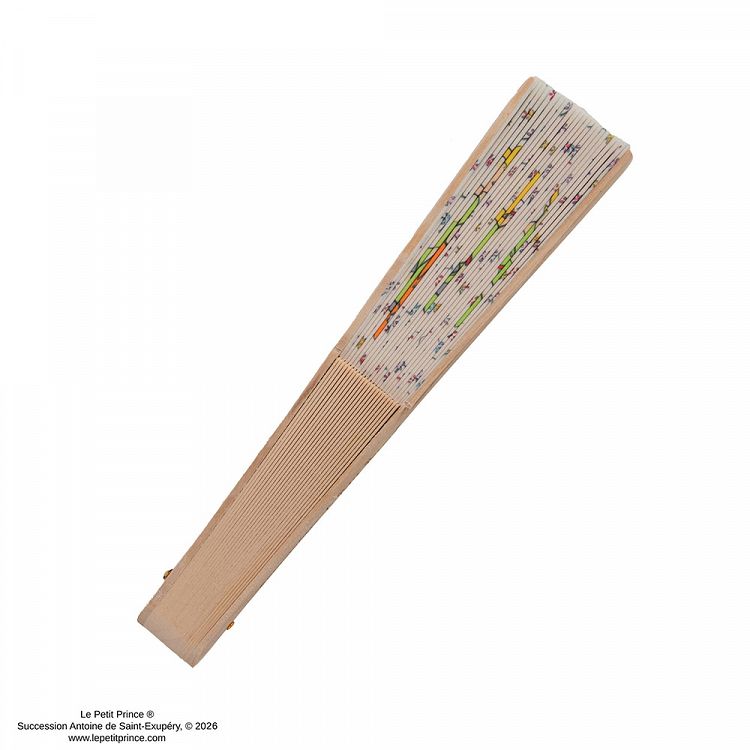 Foldable Fan THE LITTLE PRINCE White Color