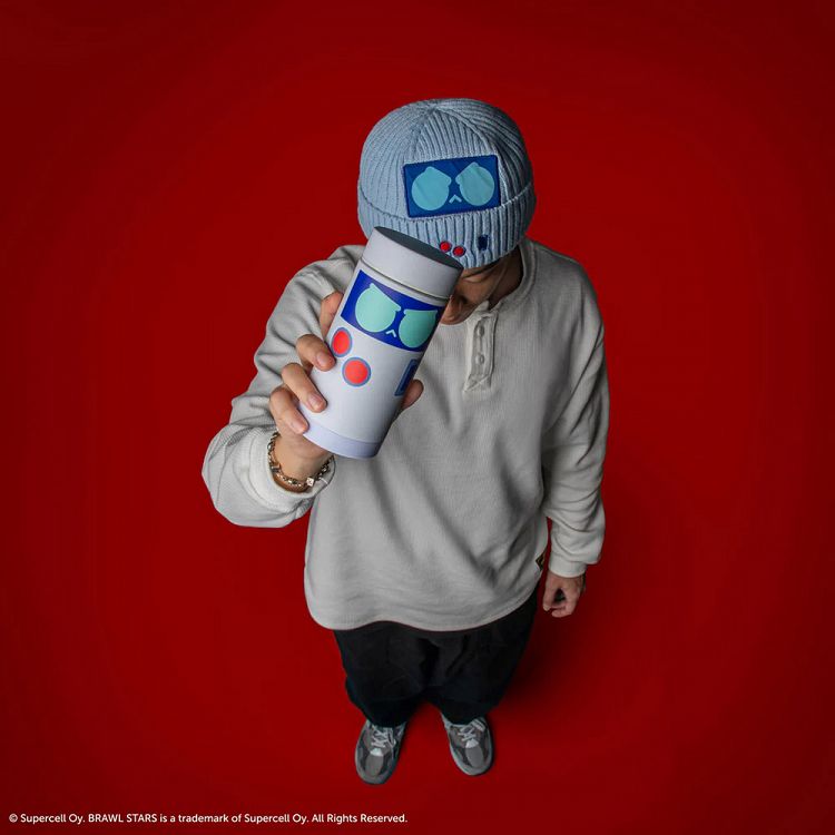 Metallic Bottle Hot&Cold 350ml BRAWL STARS 8-bit