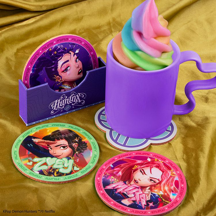 Set of 4 Coasters K-POP DEMON HUNTERS HUNTR/X