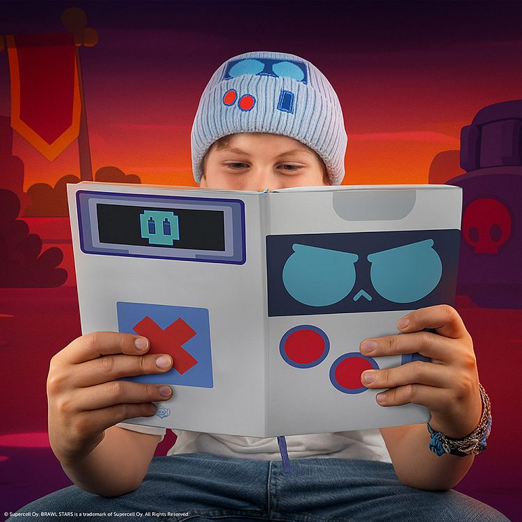 Premium Hardcover PU Notebook A5 BRAWL STARS 8-Bit