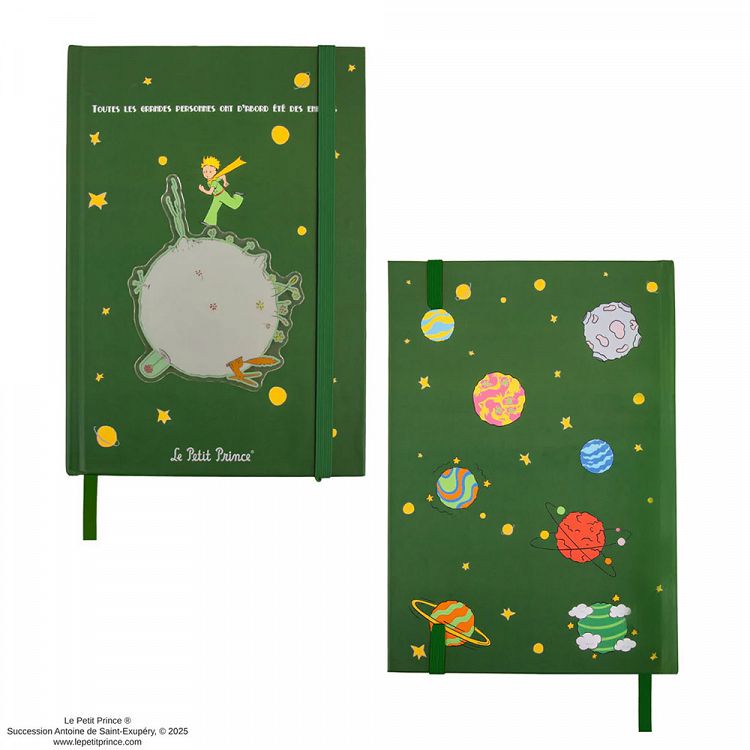 Premium Hardcover Notebook A5 THE LITTLE PRINCE Spinning Asteroid B-612
