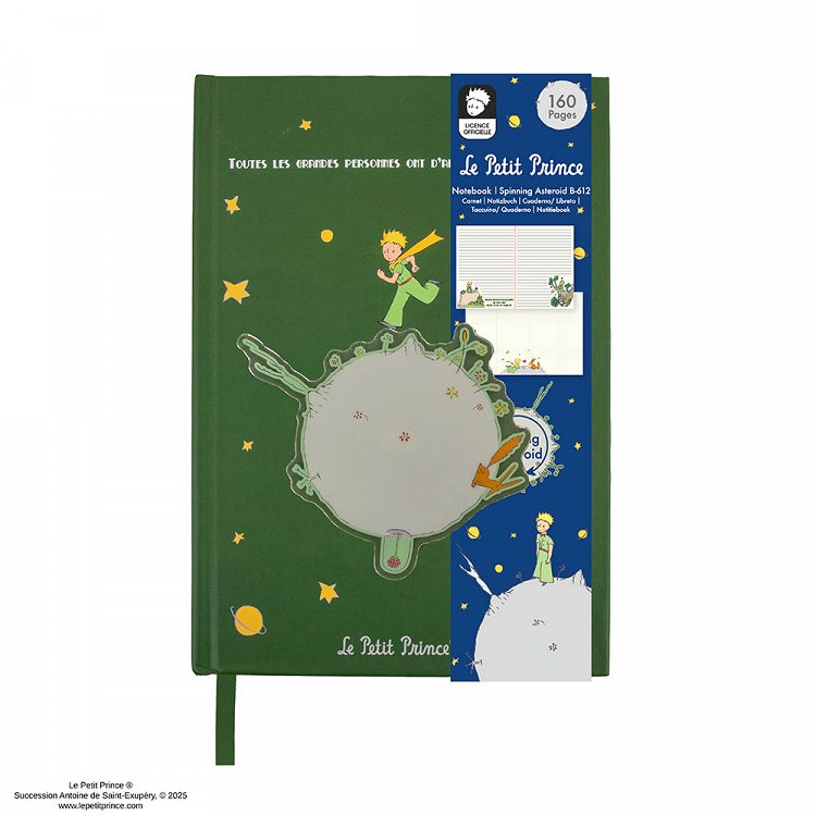 Premium Hardcover Notebook A5 THE LITTLE PRINCE Spinning Asteroid B-612